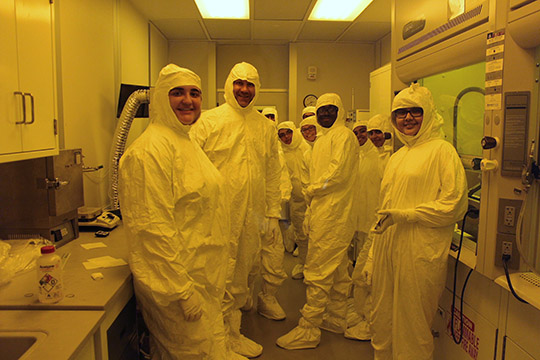 Participants of the workshop enjoyed a tour of the KU Nanofabrication Facility at KU's Multidisciplinary Research Building.