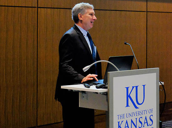 Bob Goldstein, Associate Dean for the College of Liberal Arts and Sciences, welcomes everyone to KU and opens the meeting.