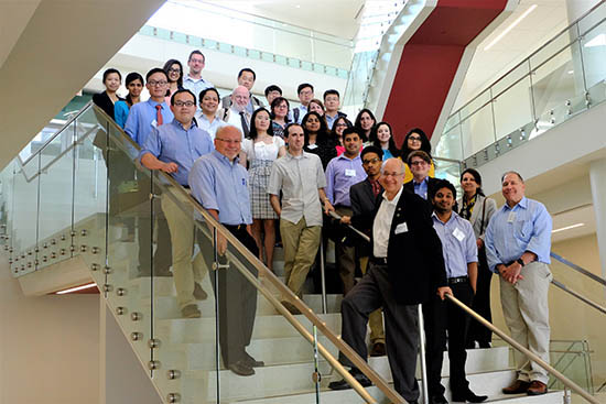 2018 Group photo of everyone in the Center of BioModular Multiscale Systems for Precision Medicine