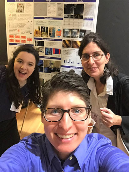 You don’t need a Mole costume to have fun at the ACS meeting! Eva Mohr, Dr. Bethany Gross, and Dr. Camila Campos have fun at the poster session.